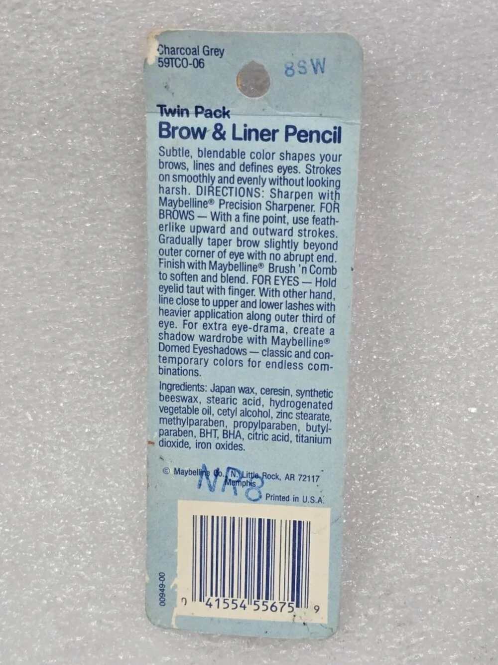 Vintage Maybelline Twin Pack Brow & Liner Pencil Charcoal Grey 59TCO-06 Sealed